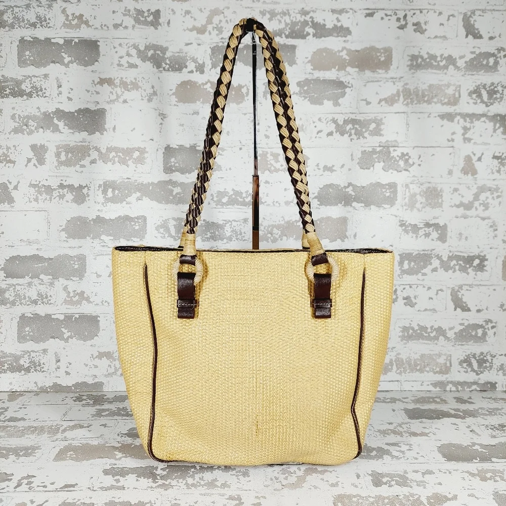 NINE WEST Cream & Brown Casual Accessories Shoulder Strap Bag 0917